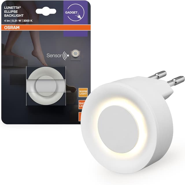 Detalle de OSRAM Lunetta Backlight Ellipse Weiß – mobile Leuchte mit Bewegungsmelder und Nachtlicht