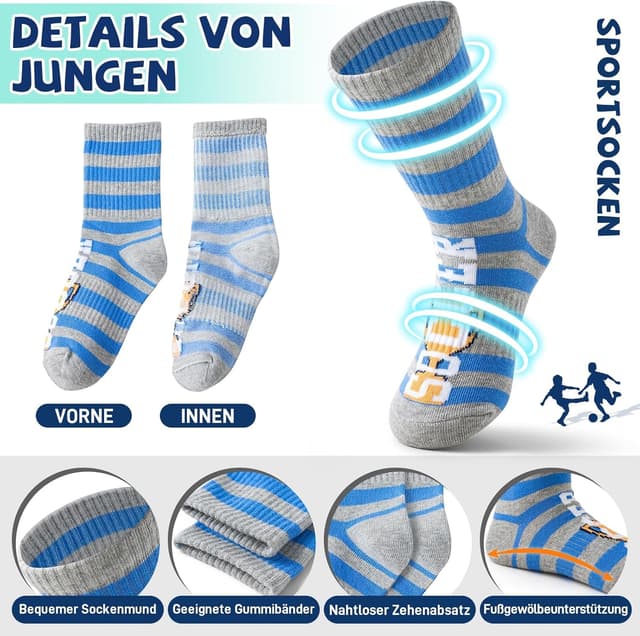 Thumbnail 1 de Cirorld Calzini Bambini 6 Paia cotone 2-14 anni