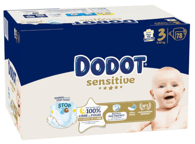 Detalle 2 de Dodot Pañales Sensitive T3 78 uds 👶