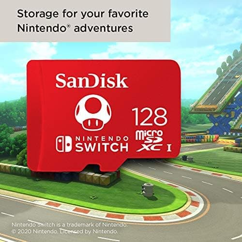 Detalle 2 de SanDisk Super Mario microSD 128GB Nintendo