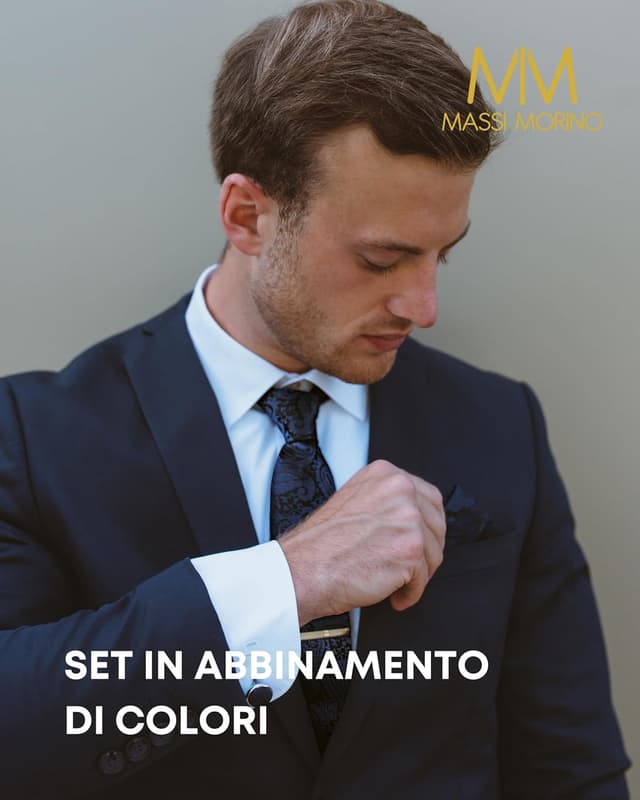 Thumbnail 2 de Massi Morino Cravatta elegante 5 in 1 con set regalo