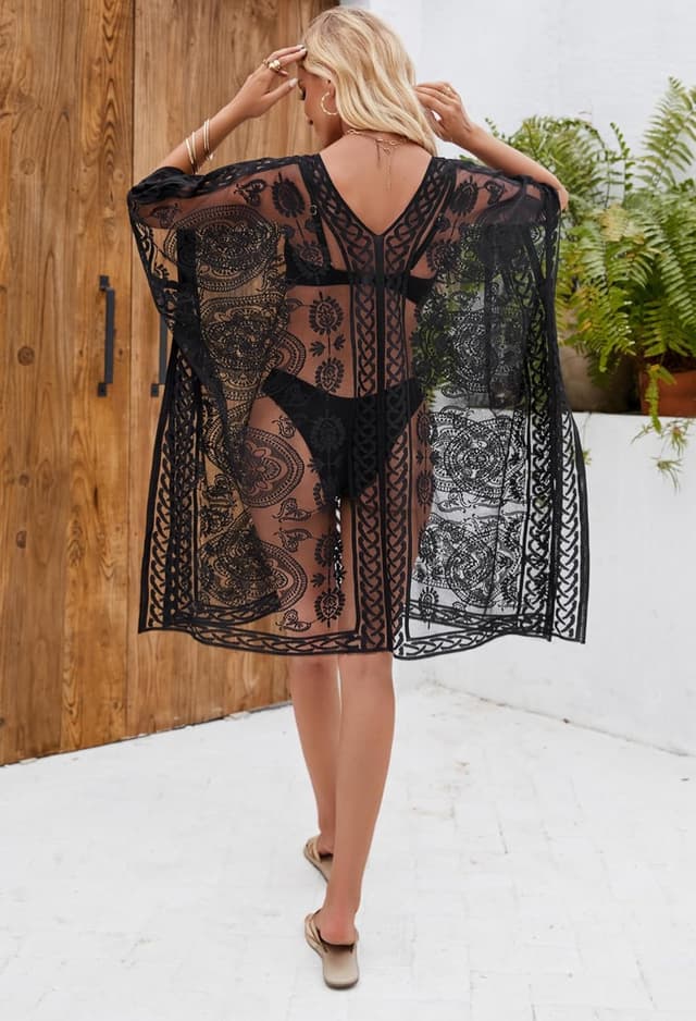 Detalle de Colornival Lace Kimono Beach Cover Up