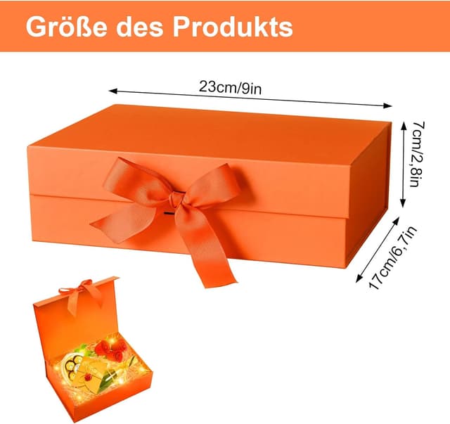 Detalle 2 de Magnetische Geschenkbox 23x17x7 cm mit Schleife
