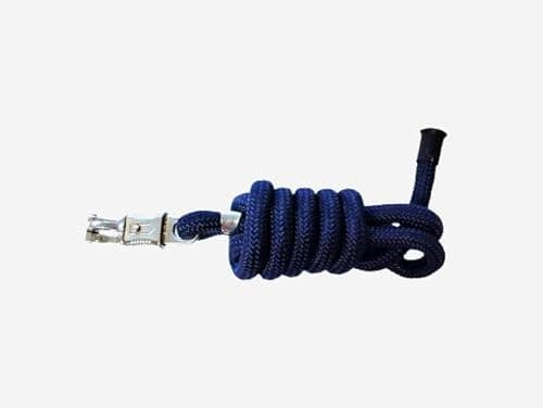 Detalle 2 de Cwell Equine Premiere Premium panic hook with 2-metre lead rope (Navy)