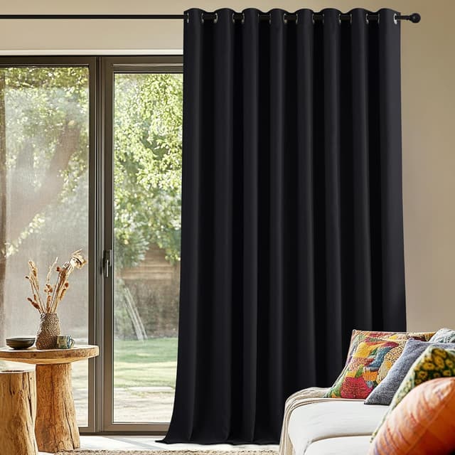 Detalle de PONY DANCE Rideau Occultant Noir 300 cm Largeur