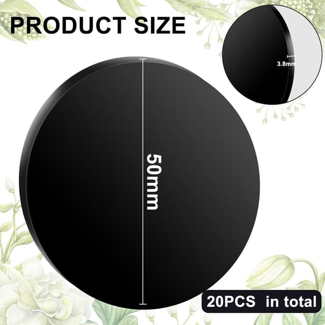 Detalle de Aolso basi rotonde in plastica 50 mm (confezione da 20 pezzi) per miniature, modellismo e scenari di guerra