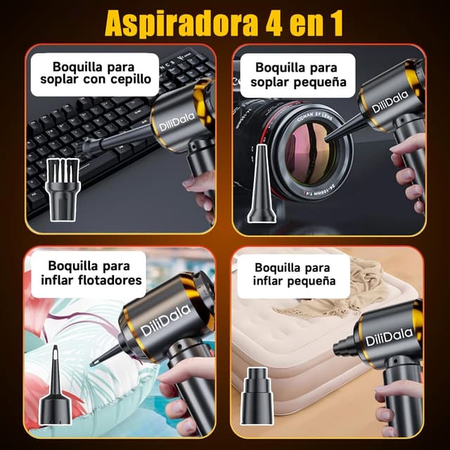 Detalle 2 de DiliDala Aspirador de Mano 28000PA