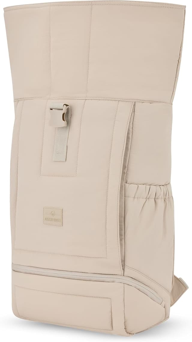 Detalle de Johnny Urban Rolltop Rucksack Kyle „Puffy“ mit Laptopfach bis 16 Zoll – Damen & Herren Tagesrucksack aus Nylon