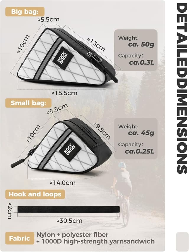Detalle de ROCKBROS Borsa telaio Brompton 3L