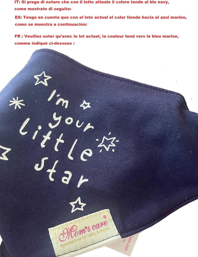 Detalle de SLOSH 6 bavaglini neonato in cotone con bandana per dentizione e assorbenza (6 pezzi, unisex)