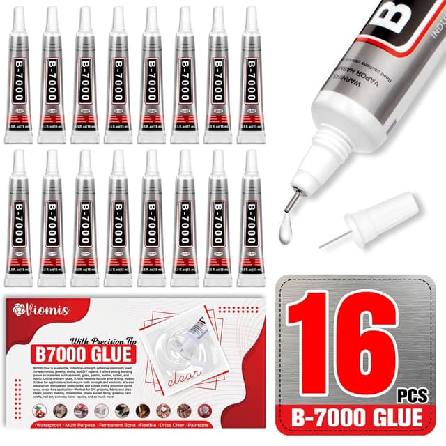 Detalle de B7000 Clear Precision Tip Glue (16 x 15ml) for Rhinestones, Jewellery Making, Nail Art & Repairs