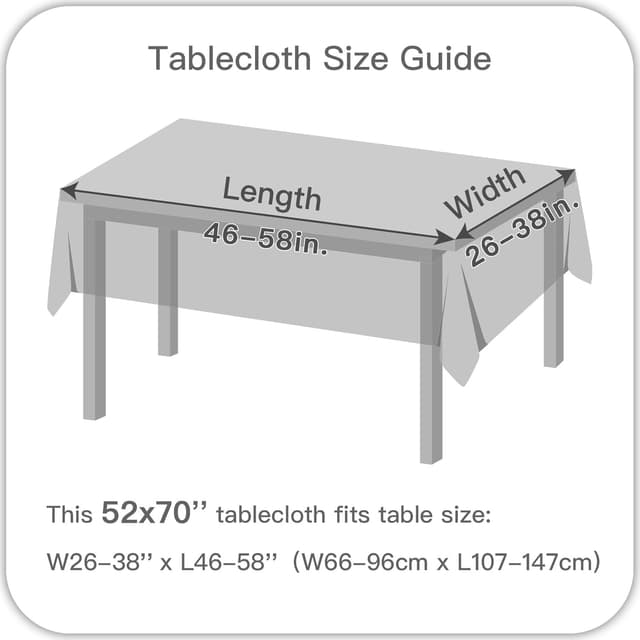 Thumbnail 6 de maxmill Rectangle Slubby Textured Tablecloth (Waterproof, Spillproof, Wrinkle Free) — Natural, 52 x 70 Inch
