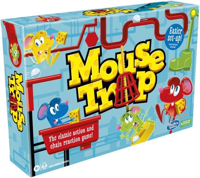 Detalle 2 de Hasbro Gaming Mouse Trap Board Game (for Kids 6+), Multicolour – Classic action & chain-reaction fun for 2–4 players
