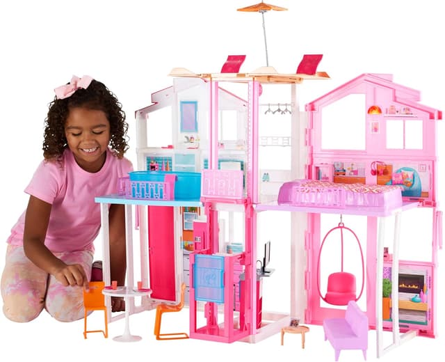 Detalle de Barbie DLY32 3-Story Townhouse Dollhouse