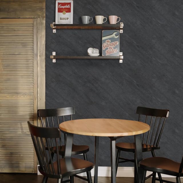 Detalle de Hode Klebefolie Möbel Grau (Betonoptik) 90 x 500 cm – selbstklebende Möbelfolie in Dunkelgrau