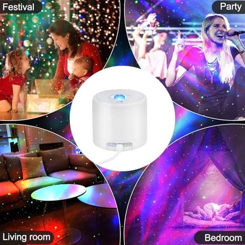 Detalle 2 de Proyector Estrellas MHAZDZE con control remoto: Vía Láctea LED, brillo y velocidad ajustables