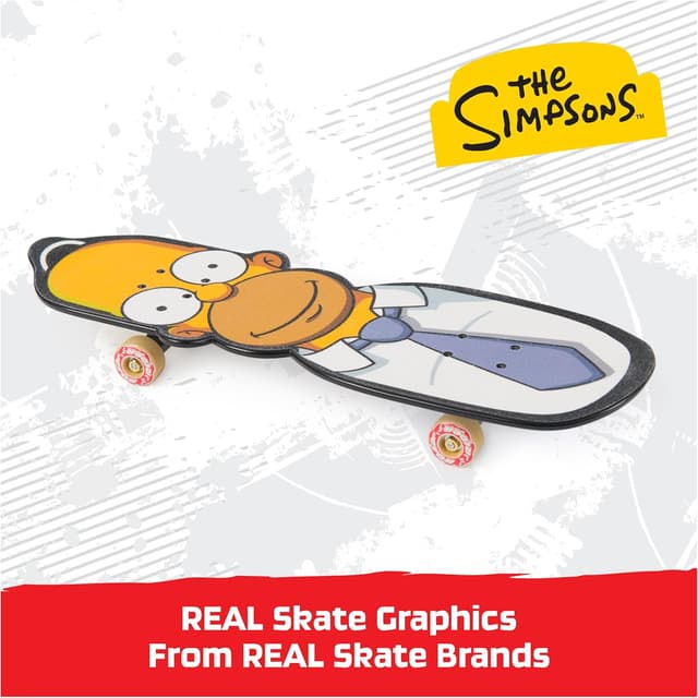 Detalle de Tech Deck XXL planche à main Santa Cruz & Homer des Simpsons – mini skate pour faire des figures avec les mains (à partir de 6 ans)
