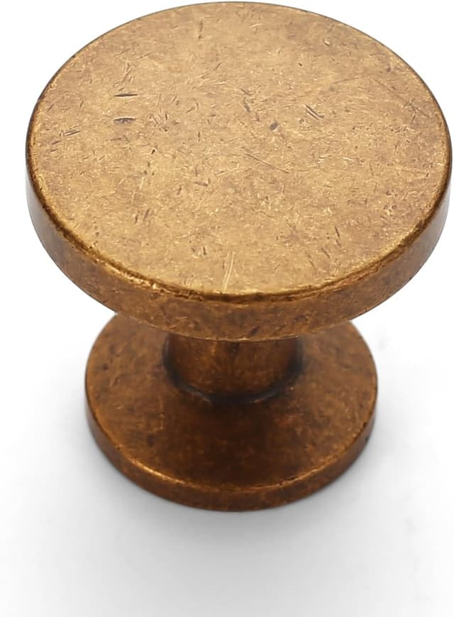 Detalle de Amerdeco set da 10 pomelli per mobili Bronzo con vite, per cassetti e ante cucina UK0071