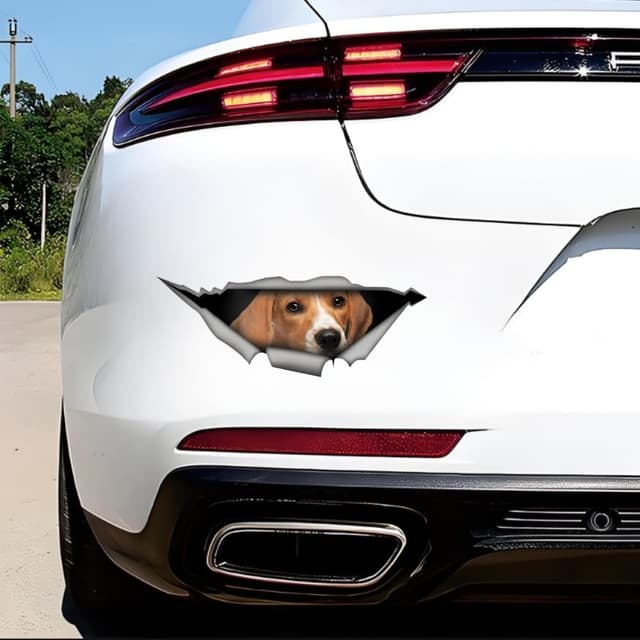 Detalle 2 de TIZIKJ Beagle Hund Aufkleber 15 cm