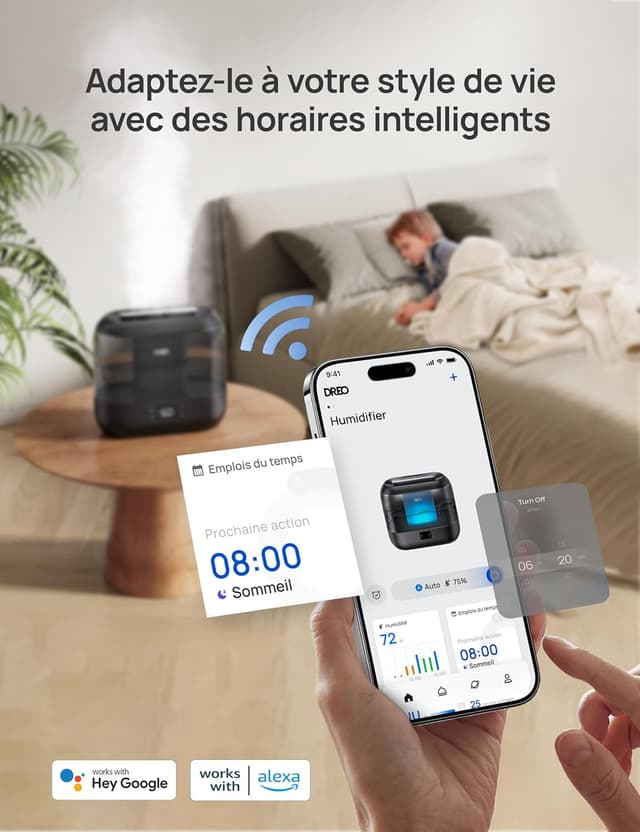Detalle de Dreo Humidificateur intelligent 4 L pour chambre