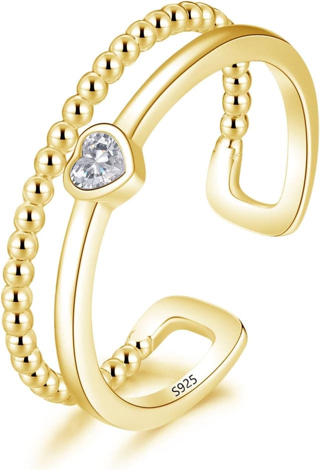 Imagen de Cangall Adjustable 925 Sterling Silver Infinity Ring ๐ en OfertitasTOP