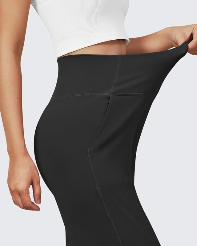 Detalle de G4Free BareFeel high-waist wide-leg yoga pants with pockets