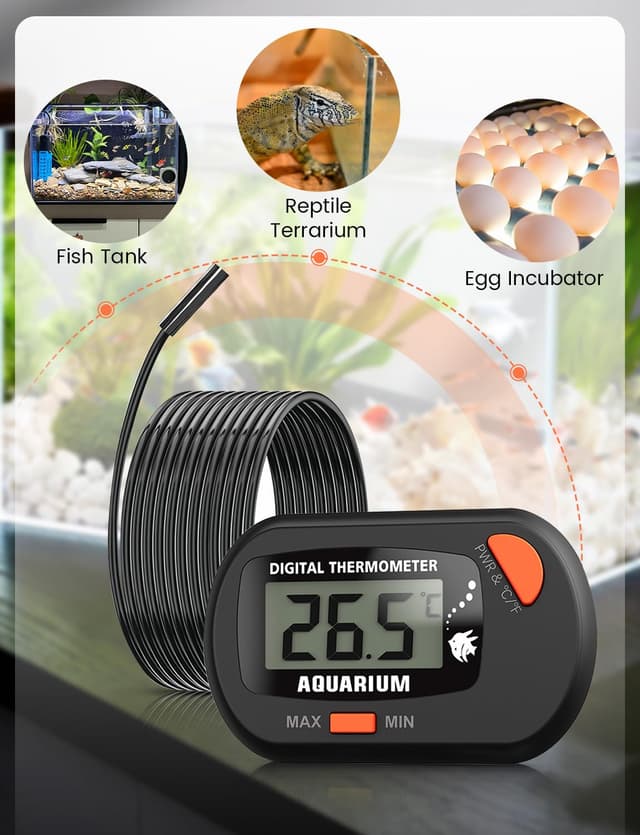 Thumbnail 6 de Aquarium Thermometer mit Sonde und Saugnapf