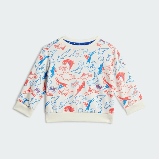 Detalle 2 de Chándal de felpa Seasonal Essentials Adiraptor Adidas en color blanco