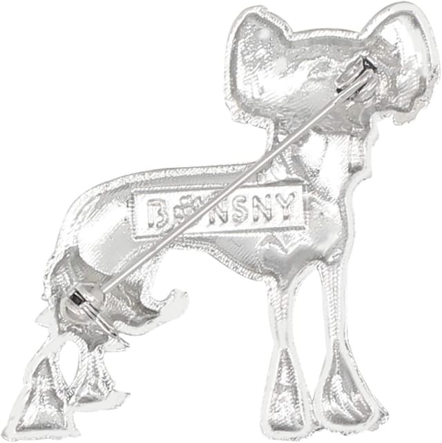 Thumbnail 4 de WEVENI Emaille Chinesischer Schopfhund Brosche 47 mm