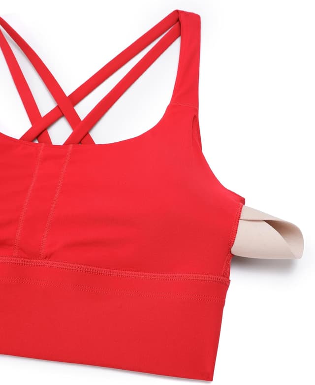 Detalle 2 de CRZ YOGA canotta longline sportiva donna con reggiseno imbottito e spalline (Naked Feeling)