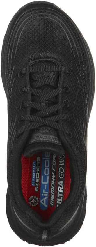 Detalle de Skechers Max Cushioning Elite SR BasketFemme : baskets à lacets rembourrées et antidérapantes pour un usage au quotidien