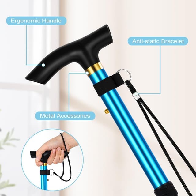 Detalle 2 de flintronic canne de marche pliable 5 niveaux