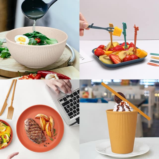 Thumbnail 4 de 66pcs Unbreakable Tableware Set 6‑person