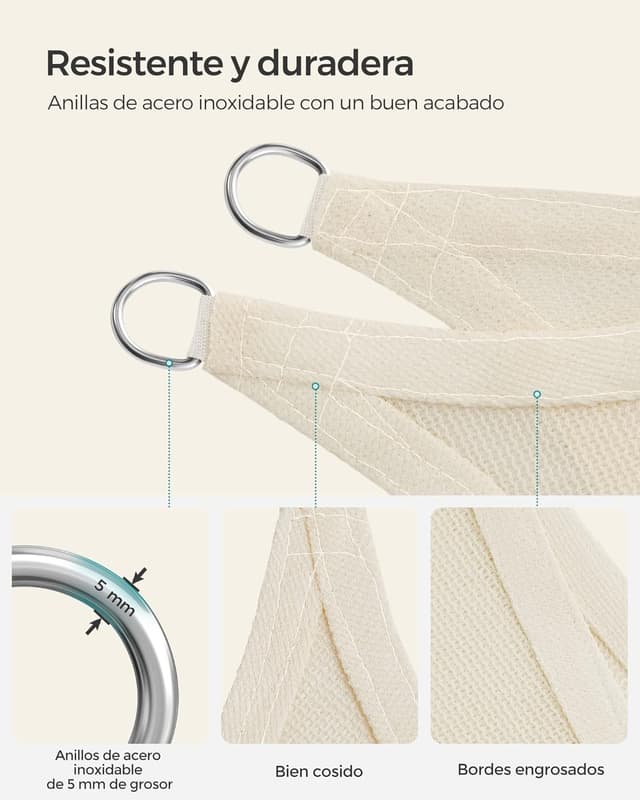 Thumbnail 3 de SONGMICS Vela de Sombra 4x4 m