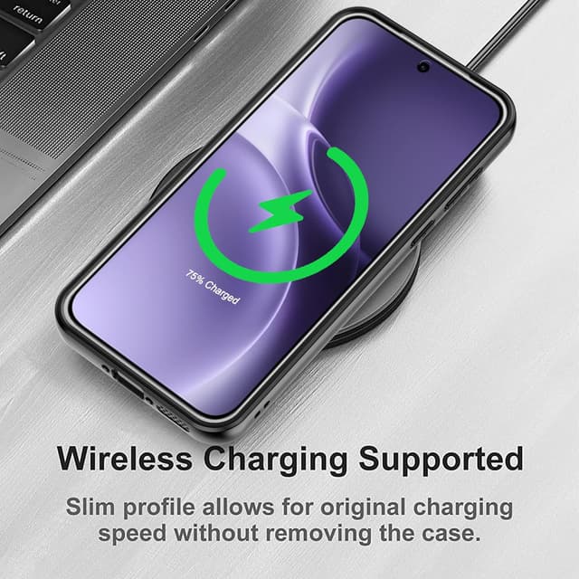 Detalle de Lemxiee Hülle für vivo X300 Pro – Silikonrahmen, Anti-Fingerabdruck & rutschfeste transparente Acryl-Rückseite