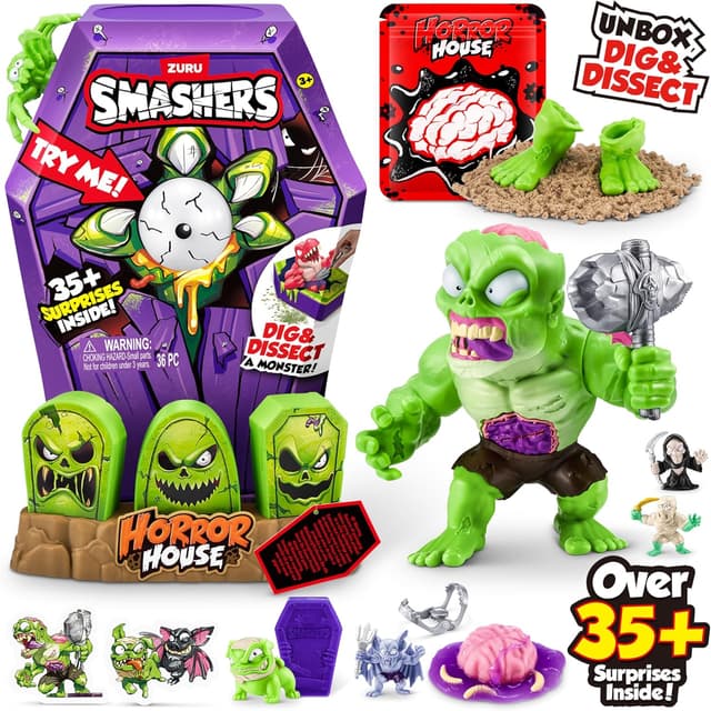 Detalle de Smashers Mega Horror House (Brain Dead) by ZURU 🎃 Toy Coleccionable