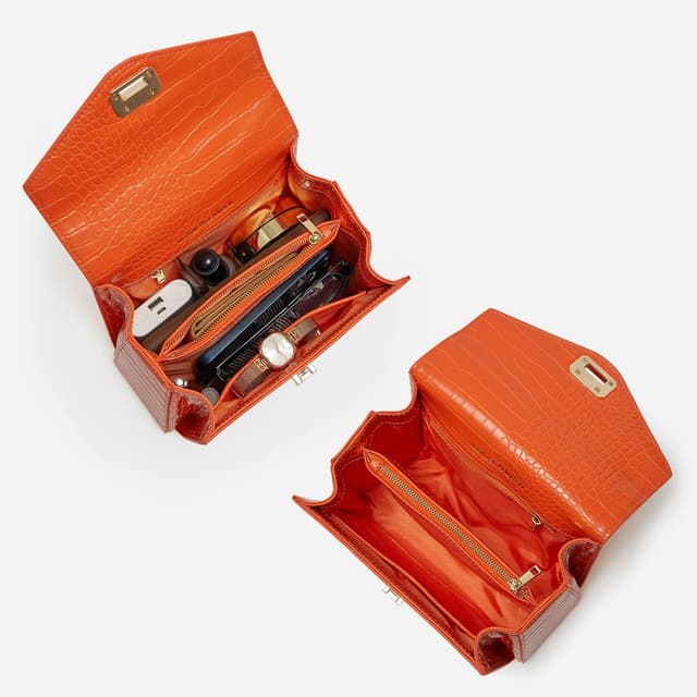 Detalle de VICTORIA HYDE Borsa a tracolla vintage vegana in vera pelle con tracolla regolabile e doppio scomparto