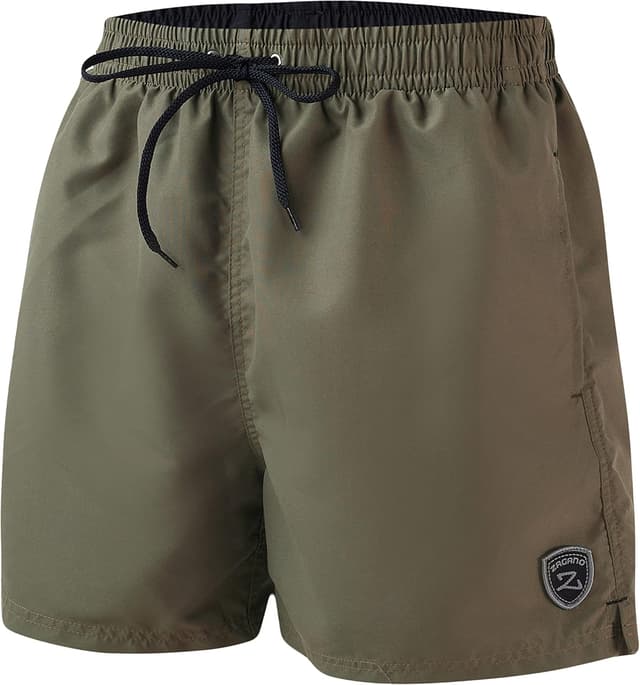 Detalle de Zagano Herren-Badehose schnelltrocknend (S–6XL) mit Tunnelzug & Mesh-Einsätzen
