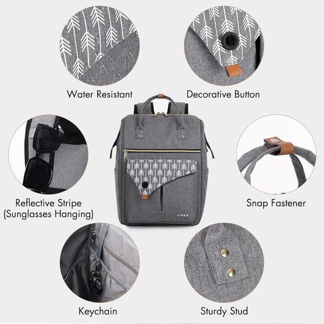 Thumbnail 4 de Lekesky Laptop Rucksack 15,6 Zoll Grau