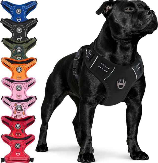 Detalle de Harnais anti-traction Reichstadt Pets pour chien, réglable, avec poignée et bandes réfléchissantes