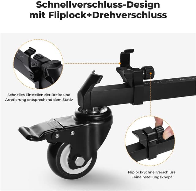 Detalle de K&F CONCEPT Heavy Duty Tripod Dolly 38,5 cm
