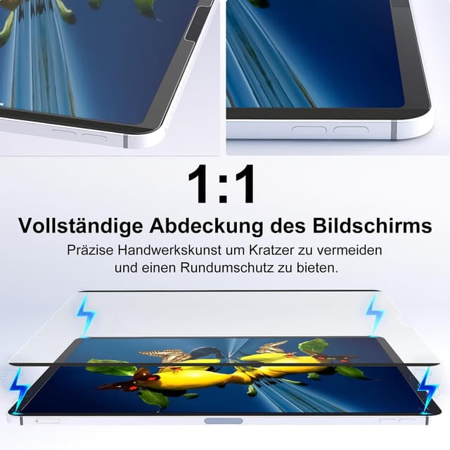 Detalle de 2er Set magnetische Papier-Schutzfolie für iPad Air 13 Zoll (M4/M3/M2) – matt, entspiegelnd & abnehmbar