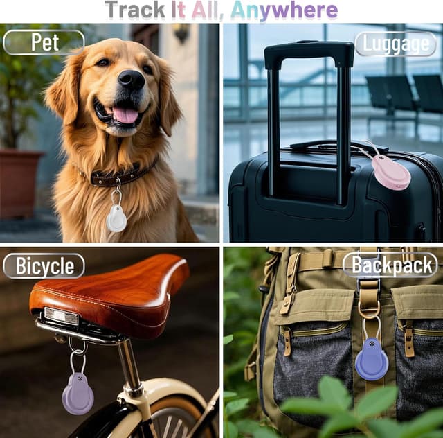 Detalle 2 de Airtag Holder IPX8 Waterproof Keychain (5-Pack) with Braided Steel Cable