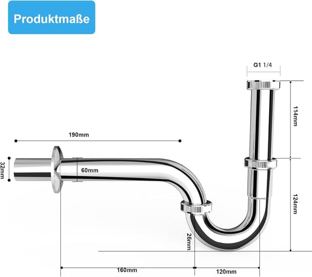 Detalle 2 de SURFOU Desague Lavabo G 1 1/4" Cromado
