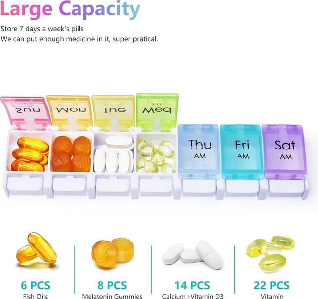 Thumbnail 3 de MOLN HYMY Large Pill Organizer 14 compartments ๐