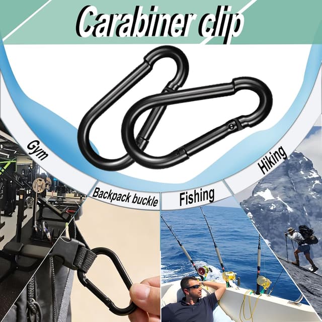 Thumbnail 5 de High-PQ Heavy Duty Galvanized Steel Carabiner 12-Pack