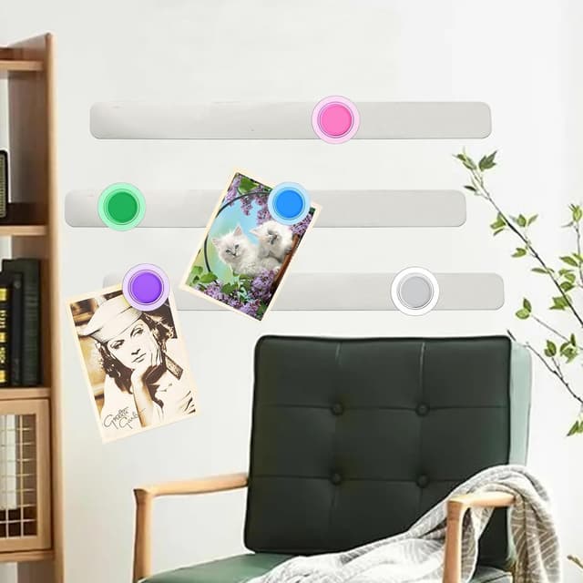 Detalle de PYJLBX Magnetic Strips 2pcs for Memo Board 🧲