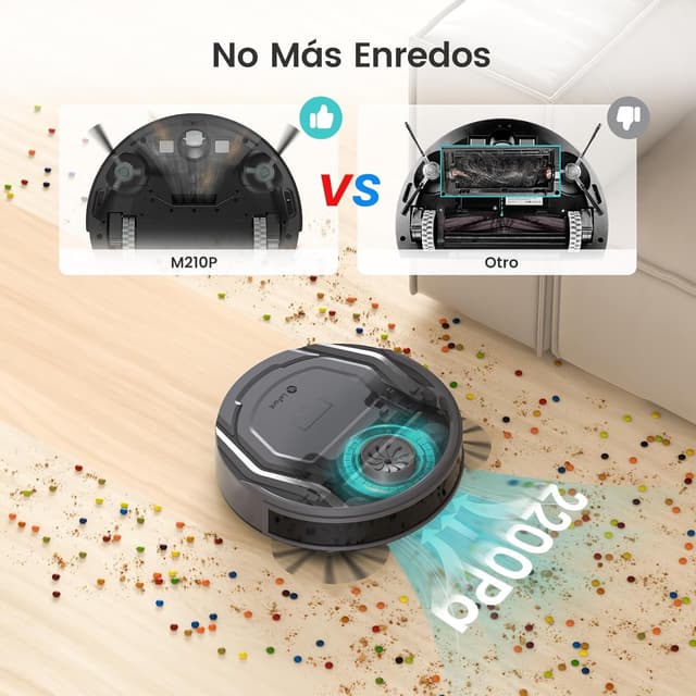 Thumbnail 1 de LEFANT M210P Robot Aspirador 🚀 2200Pa, Mascotas, Wi-Fi, Gris