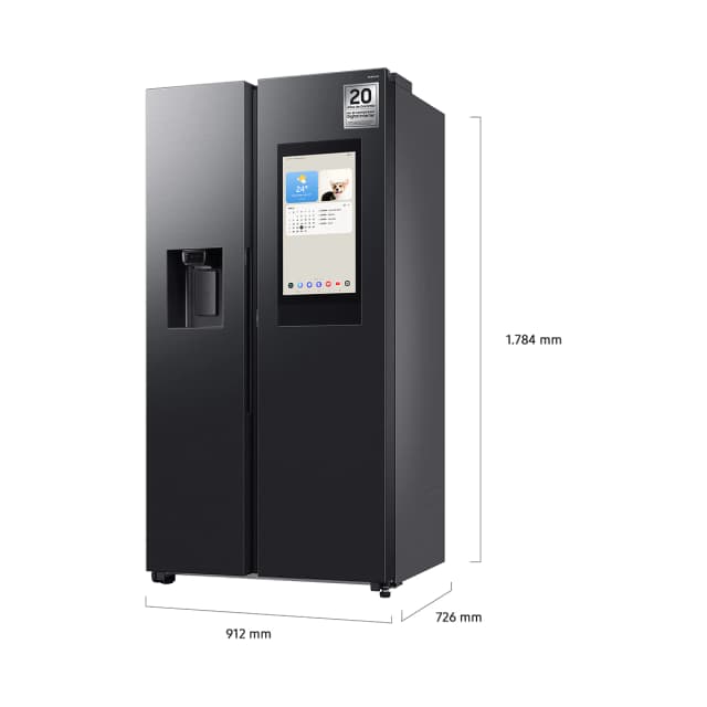 Thumbnail 1 de Samsung RS90F66BEFEF frigorífico americano 614L grafito