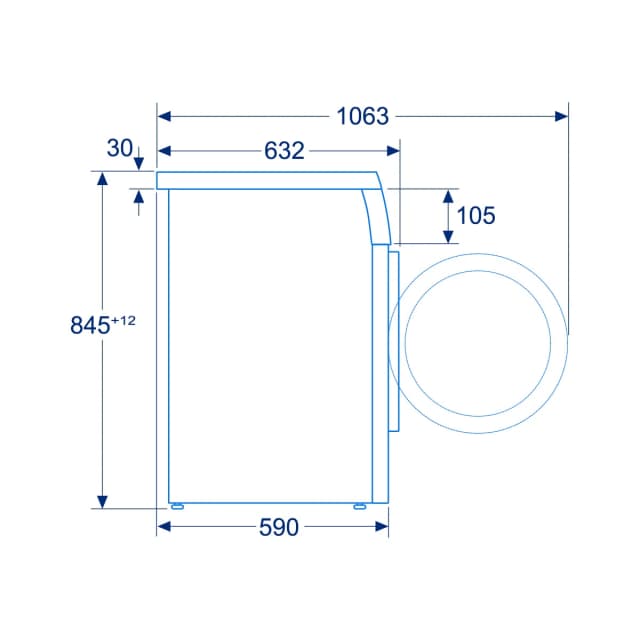 Detalle de Balay Lavadora 9 kg (1.200 rpm) AquaControl Plus -3TS993BP, reacondicionada Grado B